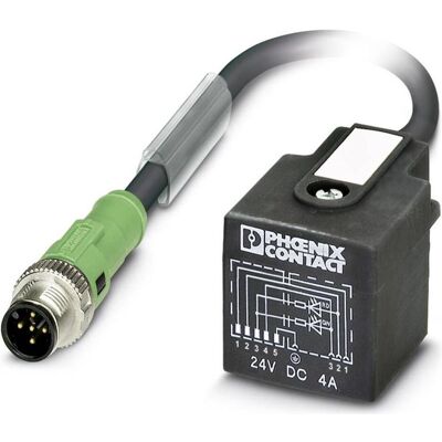 Phoenix Contact Sac-5p-M12ms/1,5-Pur/Ad-2l Inh, Elektronikkabel + Stecker, Schwarz Phoenix Contact Sac-5p-M12ms/1,5-Pur/Ad-2l Inh, Elektronikkabel + Stecker, Schwarz
