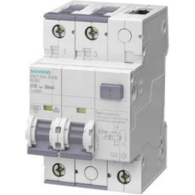 Siemens Modell 5SU1324-7KX20 - 2P FI/LS-Schalter - 20A, 30mA Siemens Modell 5SU1324-7KX20 - 2P FI/LS-Schalter - 20A, 30mA