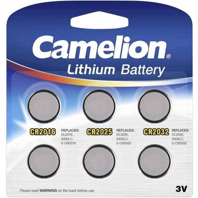 Camelion Lithium Mix Set CR2016, CR2025, CR2032 (6 Stk., CR2016, CR2025, CR2032, 75 mAh), Batterien + Akkus Camelion Lithium Mix Set CR2016, CR2025, CR2032 (6 Stk., CR2016, CR2025, CR2032, 75 mAh), Batterien + Akkus