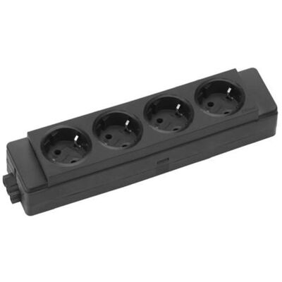 EVOline Modell Express Steckdosenleiste - 4 Steckdosen, Schwarz EVOline Modell Express Steckdosenleiste - 4 Steckdosen, Schwarz