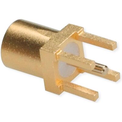 Telegärtner MMCX-Anbaubuchse Anbaubuchse für gedruckte Schaltungen, Z23, Elektronikkabel + Stecker, Gold Telegärtner MMCX-Anbaubuchse Anbaubuchse für gedruckte Schaltungen, Z23, Elektronikkabel + Stecker, Gold