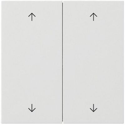 Gira Wippe 2f Pfeile Flächenschalter Reinweiss 5387112, Schalter + Taster, Weiss Gira Wippe 2f Pfeile Flächenschalter Reinweiss 5387112, Schalter + Taster, Weiss