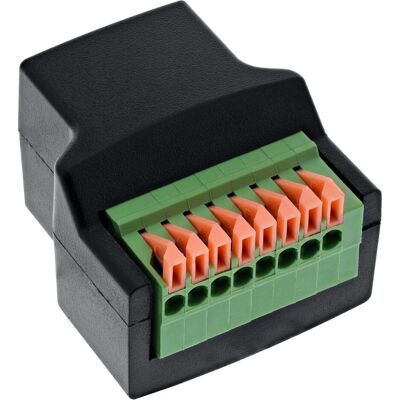 InLine RJ45 Buchse an Terminalblock, 8-polig, Push-In-Klemme (Antennenadapter), Zubehör Netzwerk InLine RJ45 Buchse an Terminalblock, 8-polig, Push-In-Klemme (Antennenadapter), Zubehör Netzwerk