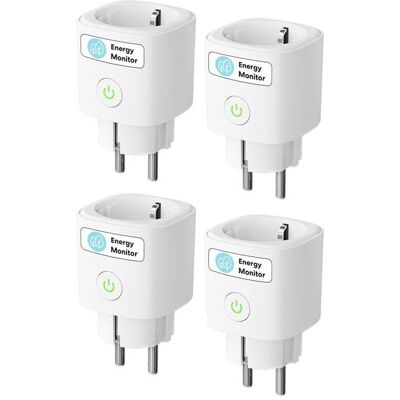 Meross, Smart Plug, Matter Smart Wi-Fi Plug with Energy Monitor (4 Pack) MSS315 Meross, Smart Plug, Matter Smart Wi-Fi Plug with Energy Monitor (4 Pack) MSS315