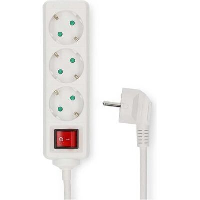 Nedis Mehrfachsteckdose - 3 Ausgänge, 3m Kabel, 3680W, Innen Nedis Mehrfachsteckdose - 3 Ausgänge, 3m Kabel, 3680W, Innen