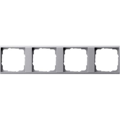 Gira - 1464726 - 4-fach - Aluminium - Mounting plate Gira - 1464726 - 4-fach - Aluminium - Mounting plate