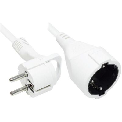 Varia, Verlängerungskabel, Verlängerung Schutzkontakt-Flachstecker Typ E+F (gewinkelt) an Buchse Typ F, weiss, 1,50 mm², 3 m (3 m, Typ 26) Varia, Verlängerungskabel, Verlängerung Schutzkontakt-Flachstecker Typ E+F (gewinkelt) an Buchse Typ F, weiss, 1,50 mm², 3 m (3 m, Typ 26)