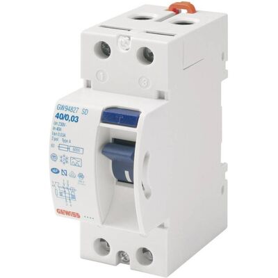 Gewiss, Schutzschalter, GW94817 FI-Schutzschalter 2polig 25 A 0.03 A Gewiss, Schutzschalter, GW94817 FI-Schutzschalter 2polig 25 A 0.03 A