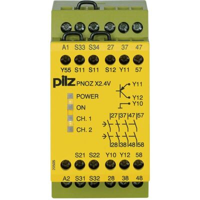 Pilz 774517 PNOZ X2.4V 1/24VDC 4n/o 1so fix, Relais Pilz 774517 PNOZ X2.4V 1/24VDC 4n/o 1so fix, Relais