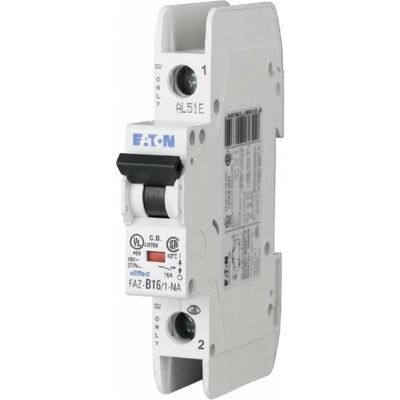 Eaton Modell FAZ-C16/1-NA Leitungsschutzschalter - 16A, C-Kurve, DIN Montage Eaton Modell FAZ-C16/1-NA Leitungsschutzschalter - 16A, C-Kurve, DIN Montage