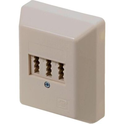 Ze-Kom ZE TAE-Dose 2x6/6 NF/F,AP perlweiss, Schraubklemmen, Telefon Zubehör Ze-Kom ZE TAE-Dose 2x6/6 NF/F,AP perlweiss, Schraubklemmen, Telefon Zubehör
