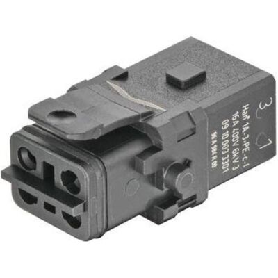 Harting Einsatz, Elektronikkabel + Stecker, Schwarz Harting Einsatz, Elektronikkabel + Stecker, Schwarz