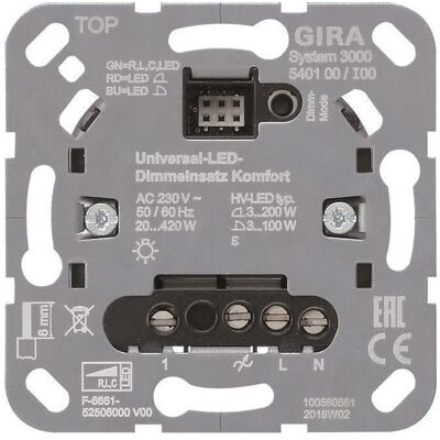 Gira System 3000 Universal LED-Dimmer - IP20 Gira System 3000 Universal LED-Dimmer - IP20