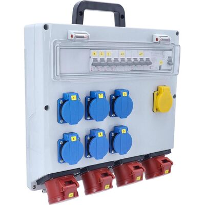 As - Schwabe, Baustromverteiler, Wandverteiler mit Direktanschluss (10x, CEE 16/5, CEE 7/3, RJ45) As - Schwabe, Baustromverteiler, Wandverteiler mit Direktanschluss (10x, CEE 16/5, CEE 7/3, RJ45)