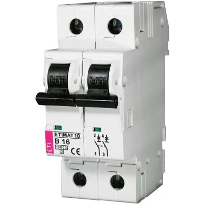 Eti, Schutzschalter, Polam Überstromschutzschalter 2P C 16A 10kA AC ETIMAT10 (002133716) Eti, Schutzschalter, Polam Überstromschutzschalter 2P C 16A 10kA AC ETIMAT10 (002133716)