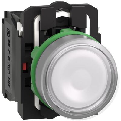 Schneider Electric Leuchtdrucktaster, kompl, Kunststoff, XB5AW31B5C0, Schalter + Taster, Weiss, Schwarz Schneider Electric Leuchtdrucktaster, kompl, Kunststoff, XB5AW31B5C0, Schalter + Taster, Weiss, Schwarz
