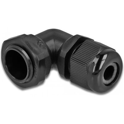 Delock, Kabelverbindung, Kabelverschraubung 90° gewinkelt PG13,5 schwarz Delock, Kabelverbindung, Kabelverschraubung 90° gewinkelt PG13,5 schwarz