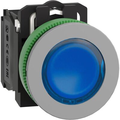 Schneider Electric Leuchtdrucktaster, kompl, Kunststoff, XB5FW36B5C0, Schalter + Taster, Schwarz, Blau Schneider Electric Leuchtdrucktaster, kompl, Kunststoff, XB5FW36B5C0, Schalter + Taster, Schwarz, Blau