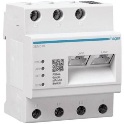 Hager, Elektroauto Ladezubehör, XEM510 Lastmanager bis 10 LP lokal Hager, Elektroauto Ladezubehör, XEM510 Lastmanager bis 10 LP lokal