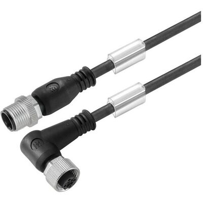 Weidmüller SAIL-M12GM12W-4-12U, Elektronikkabel + Stecker, Schwarz Weidmüller SAIL-M12GM12W-4-12U, Elektronikkabel + Stecker, Schwarz