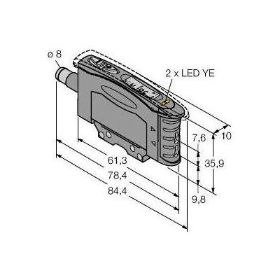 Turck Opto Sensor Lichtleiter-Sensor fürKunststofflichtleiter D10UNFPGQ (Sensor), Elektronikmodul Turck Opto Sensor Lichtleiter-Sensor fürKunststofflichtleiter D10UNFPGQ (Sensor), Elektronikmodul