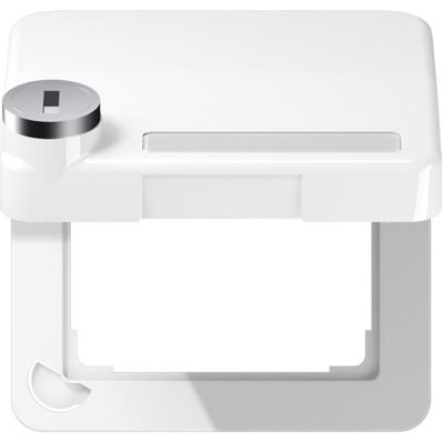 Jung CD590BFKLSLWW - Klappdeckel 50x50mm - Schalterabdeckung Jung CD590BFKLSLWW - Klappdeckel 50x50mm - Schalterabdeckung