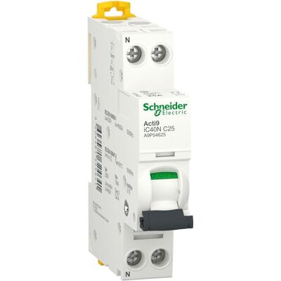 Schneider Electric, Schutzschalter, Acti9 iC40N-Leitungsschutzschalter-1P+N- A9P54625 Schneider Electric, Schutzschalter, Acti9 iC40N-Leitungsschutzschalter-1P+N- A9P54625