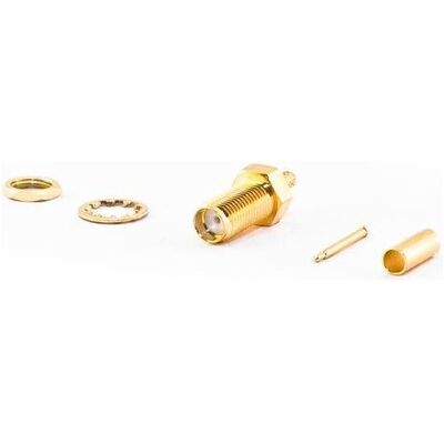 Varia RP-SMA-Einabubuchse für RG316 Kabel, Crimp Version, Elektronikkabel + Stecker Varia RP-SMA-Einabubuchse für RG316 Kabel, Crimp Version, Elektronikkabel + Stecker