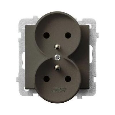 Ospel, Steckdose, Lizdas Sonata dvigubos su gemahlene Schokolade metallic (GP-2RRZ/m/40) Ospel, Steckdose, Lizdas Sonata dvigubos su gemahlene Schokolade metallic (GP-2RRZ/m/40)