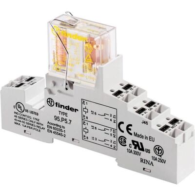 Finder 48.P2.9.024.1057M Koppelrelais 24 V/DC 8 A 2 Wechsler 1 St., Relais Finder 48.P2.9.024.1057M Koppelrelais 24 V/DC 8 A 2 Wechsler 1 St., Relais