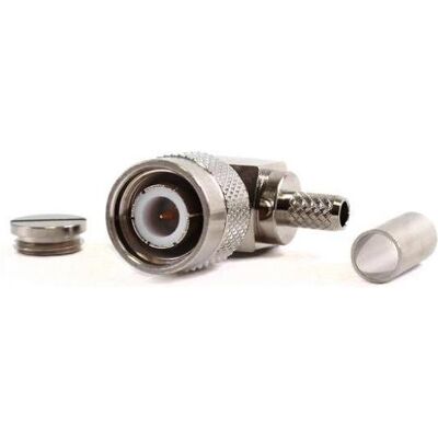 Varia TNC-Stecker, gewinkelt 90° für HDF200 Kabel, Crimp Version, Elektronikkabel + Stecker Varia TNC-Stecker, gewinkelt 90° für HDF200 Kabel, Crimp Version, Elektronikkabel + Stecker