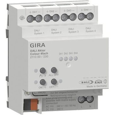Gira, Aktor, 211300 DALI Aktor Colour 4f KNX REG (Dimmaktor, Schaltaktor) Gira, Aktor, 211300 DALI Aktor Colour 4f KNX REG (Dimmaktor, Schaltaktor)