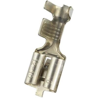 RS PRO Flachsteckhülse, 12 10 AWG, Unisoliert, 6, Elektronikkabel + Stecker, Silber RS PRO Flachsteckhülse, 12 10 AWG, Unisoliert, 6, Elektronikkabel + Stecker, Silber