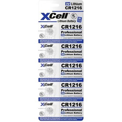 XCELL CR1216 5X - Lithium-Knopfzelle XCELL CR1216 5X - Lithium-Knopfzelle