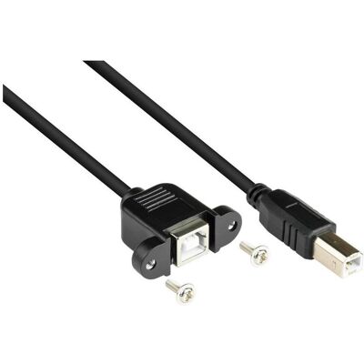 Varia SO-38165 - Verlängerung USB 2.0 Stecker B an Einbaubuchse B, CU, schwarz, 0,3m (0.30 m, USB 2.0), USB Kabel Varia SO-38165 - Verlängerung USB 2.0 Stecker B an Einbaubuchse B, CU, schwarz, 0,3m (0.30 m, USB 2.0), USB Kabel