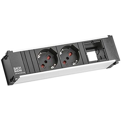 Bachmann, Steckdosenleiste, CONI 4xSchutzkontakt 2xABD 912.007 VE: 1 (2x, CEE 7/3) Bachmann, Steckdosenleiste, CONI 4xSchutzkontakt 2xABD 912.007 VE: 1 (2x, CEE 7/3)