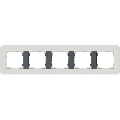 GIRA 0215421 - 5-fach Abdeckrahmen - Hellgrau/Anthrazit GIRA 0215421 - 5-fach Abdeckrahmen - Hellgrau/Anthrazit
