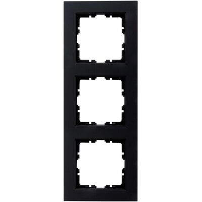 Kopp, Zubehör Schalterprogramm, HK07-Abdeckrahmen 3-fach 402750000 Farbe:schwarz matt Kopp, Zubehör Schalterprogramm, HK07-Abdeckrahmen 3-fach 402750000 Farbe:schwarz matt
