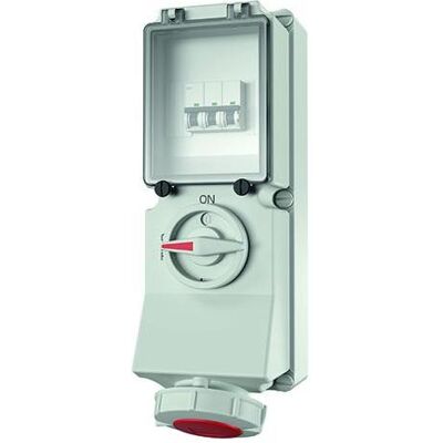 Mennekes, Steckdose, MEN 7242 32A5P 6H400V Wanddose DUO IP67 Mennekes, Steckdose, MEN 7242 32A5P 6H400V Wanddose DUO IP67