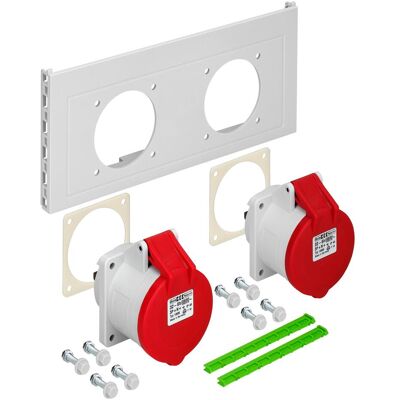 Spelsberg SPE 07238101 GSF 381 Steckdosenflansch 320mm 2xGFV 2xCEE 32A 5pol., Elektronikzubehör + Gehäuse Spelsberg SPE 07238101 GSF 381 Steckdosenflansch 320mm 2xGFV 2xCEE 32A 5pol., Elektronikzubehör + Gehäuse