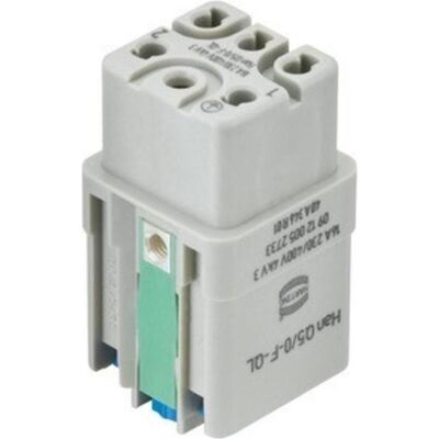 Harting 09 12 005 2733 Tilslutningsindsats Han Q 5 + PE Han-Quick Lock 1 stk, Elektronikkabel + Stecker, Grau Harting 09 12 005 2733 Tilslutningsindsats Han Q 5 + PE Han-Quick Lock 1 stk, Elektronikkabel + Stecker, Grau