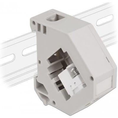 Delock Hutschienenadapter mit Keystone IEC Buchse zu Terminalblock, Elektronikkabel + Stecker, Grau Delock Hutschienenadapter mit Keystone IEC Buchse zu Terminalblock, Elektronikkabel + Stecker, Grau