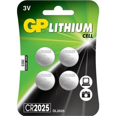 GP CR2025 Lithiumbatterie - 4er Pack - Kleine Elektronik GP CR2025 Lithiumbatterie - 4er Pack - Kleine Elektronik