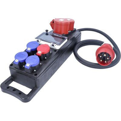 As - Schwabe, Baustromverteiler, Vollgummi Steckdosenleisten (6x, CEE 16/5, CEE 32/5, Typ 23, Typ 25) As - Schwabe, Baustromverteiler, Vollgummi Steckdosenleisten (6x, CEE 16/5, CEE 32/5, Typ 23, Typ 25)