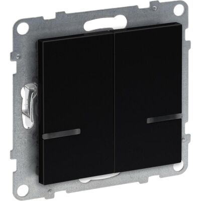 Legrand, Lichtschalter + Storenschalter, Seano with Netatmo 765842 Serienschalter 2x250W pro Kanal Schwarz Legrand, Lichtschalter + Storenschalter, Seano with Netatmo 765842 Serienschalter 2x250W pro Kanal Schwarz