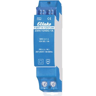 Eltako, Systemstromversorgung, FSNT14-12V/12W Schaltnetzteil 12V/12W Eltako, Systemstromversorgung, FSNT14-12V/12W Schaltnetzteil 12V/12W