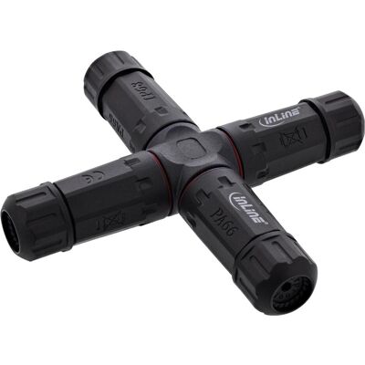 InLine Netzkabelkupplung, Stromkabel, Schwarz InLine Netzkabelkupplung, Stromkabel, Schwarz