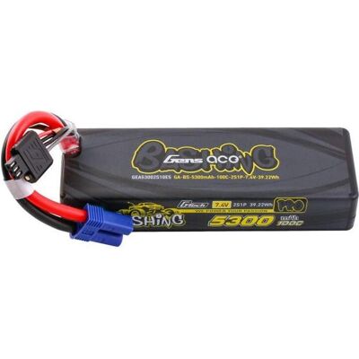 Gens Ace G-Tech 5300mAh 7.4V 100C 2S1P Lipo z EC5 (5300 mAh, 7.40 V) Gens Ace G-Tech 5300mAh 7.4V 100C 2S1P Lipo z EC5 (5300 mAh, 7.40 V)