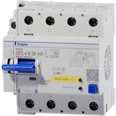 Doepke DFS4 40A 4-poliger Fehlerstromschutzschalter - Elektronikzubehör Doepke DFS4 40A 4-poliger Fehlerstromschutzschalter - Elektronikzubehör