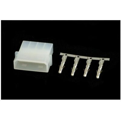 Aquatuning PSU Power Connector 4Pin Molex Buchse, Elektronikkabel + Stecker, Transparent, Weiss Aquatuning PSU Power Connector 4Pin Molex Buchse, Elektronikkabel + Stecker, Transparent, Weiss